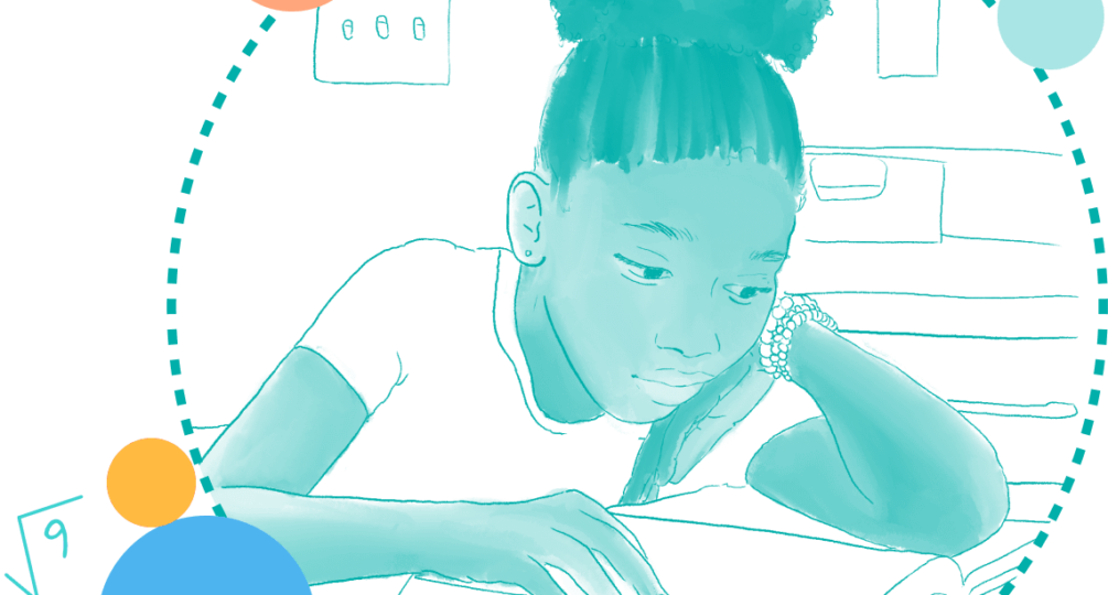 Student studying