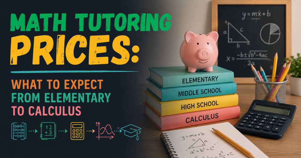 Math Tutoring Prices: What to Expect from Elementary to Calculus